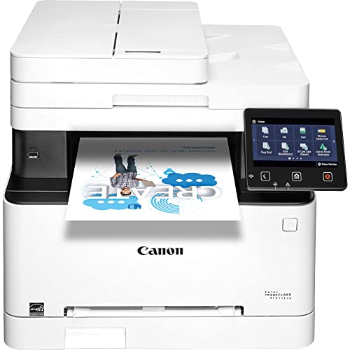Canon imageCLASS MF644Cdw All-in-One Wireless Color Laser Printer, White - Print Scan Copy Fax - 5" Touch Panel, 22 ppm, 600 x 600 dpi, 8.5"x 14", Auto 2-Sided Printing, 50-Sheet ADF
