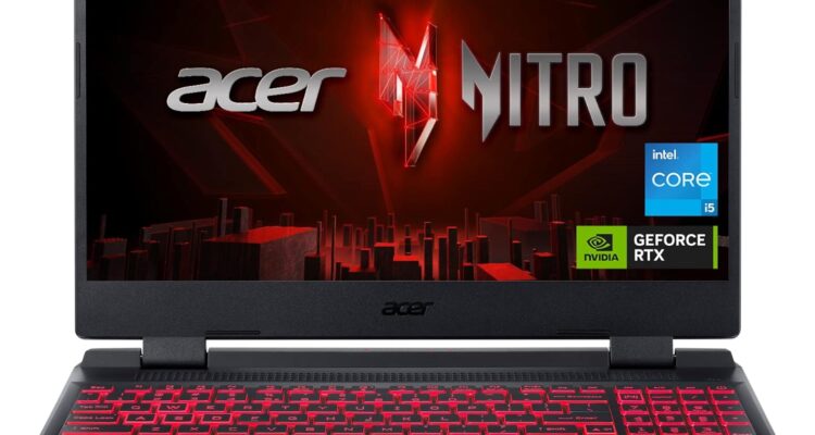 Acer Nitro 5 AN515-58-57Y8 Gaming Laptop | Intel Core i5-12500H | NVIDIA GeForce RTX 3050 Ti Laptop GPU | 15.6" FHD 144Hz IPS Display | 16GB DDR4 | 512GB Gen 4 SSD | Killer Wi-Fi 6 | Backlit Keyboard